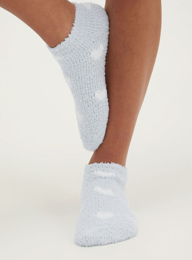 2 pack heart fluffy trainer socks